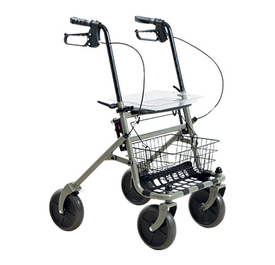 Rollator 4 Ruote con cestino - col. grigio